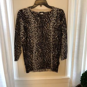 Animal print merino wool sweater by J. Crew